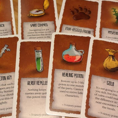 Some of the item cards